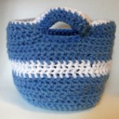Blue Purse with Handles